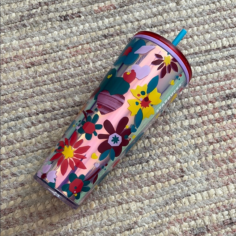 Starbucks Multicolor Floral Tumbler with Straw